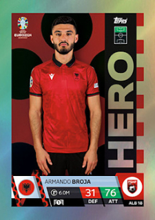 Armando Broja Albania Topps Match Attax EURO 2024 Hero #ALB18